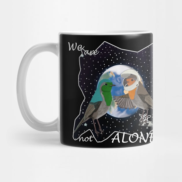 Astronaut Robin in Space Bird Watching Birding Ornithologist Funny Gift by jzbirds